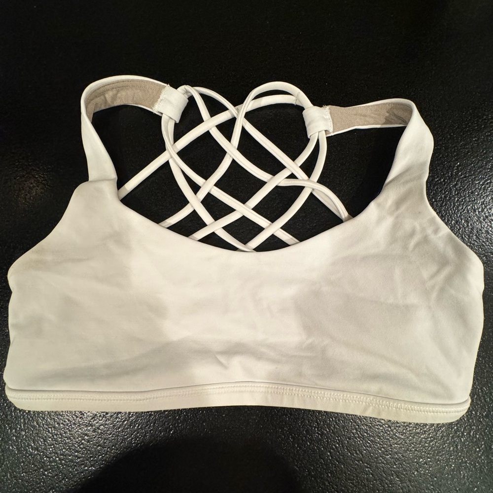 lululemon athletica White Strappy-Back Sports Bra